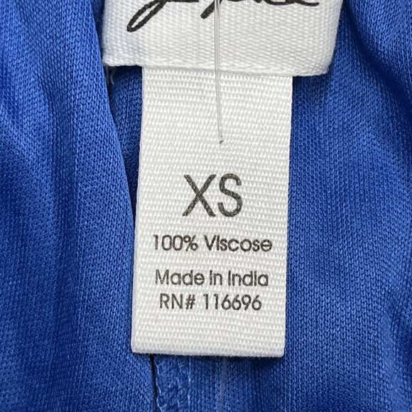 Japna Dress Womens XS Blue Floral Maxi Babydoll Tie Back Tiered Boho Hippie - Picture 10 of 11